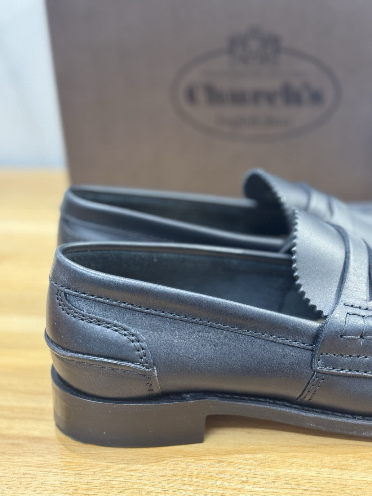 Church’s Pembrey Mocassino Fondo Cuoio Pelle Nero  Luxury Church’s Uomo 40