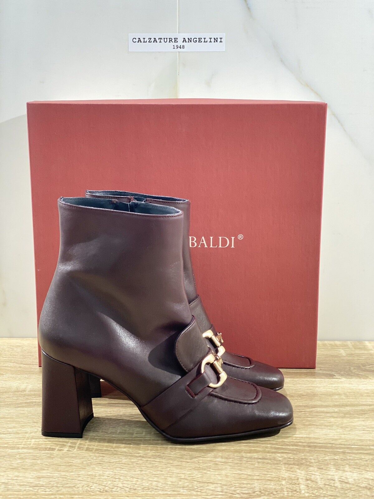 Massimo Baldi stivaletto donna in pelle bordo’ made in italy 40