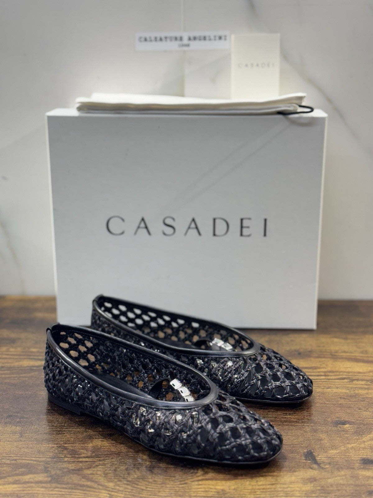 Casadei Ballerina Versilia Nero Luxury Casadei Scarpe Donna 38.5