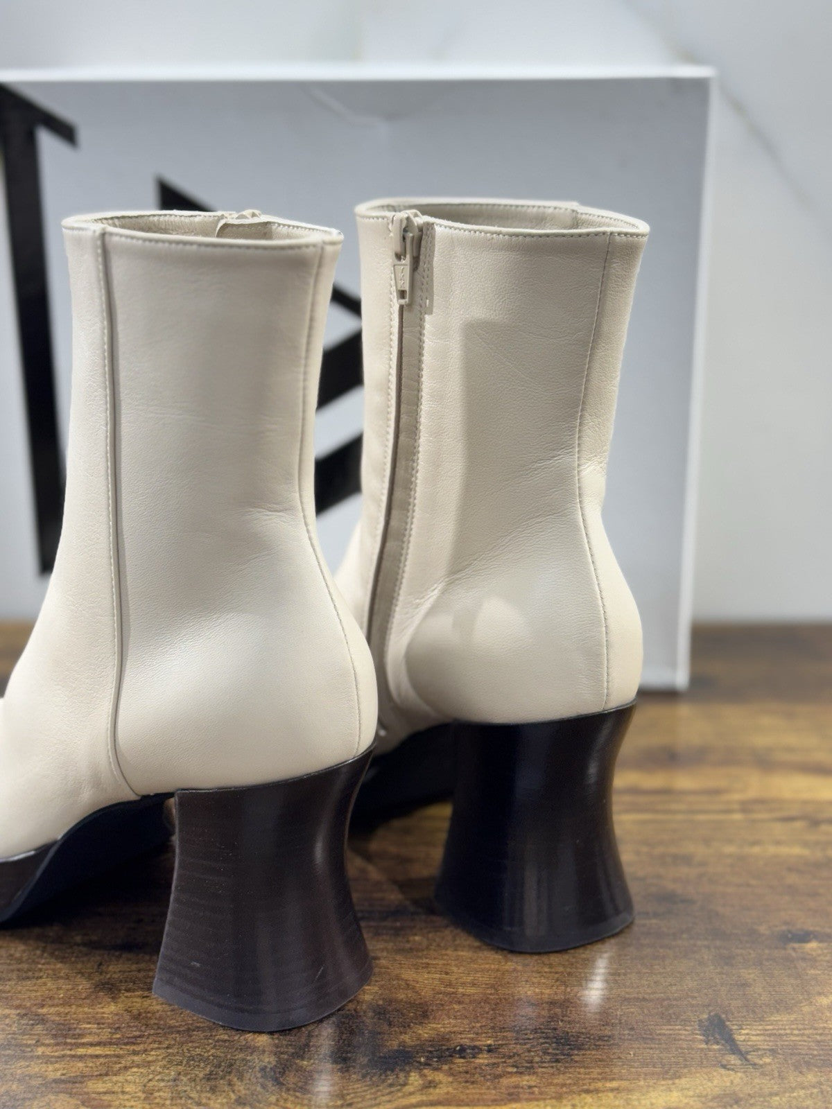 Giampaolo Viozzi Stivaletto Donna Pelle Tapioca    Con Tacco Made In Italy 37