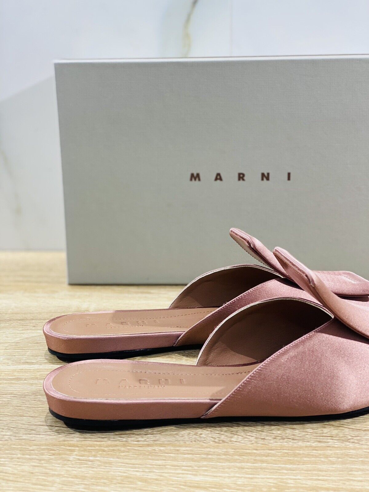 Marni Sabot Donna In Raso Rosa Luxury Marni Shoes Woman TV564 40