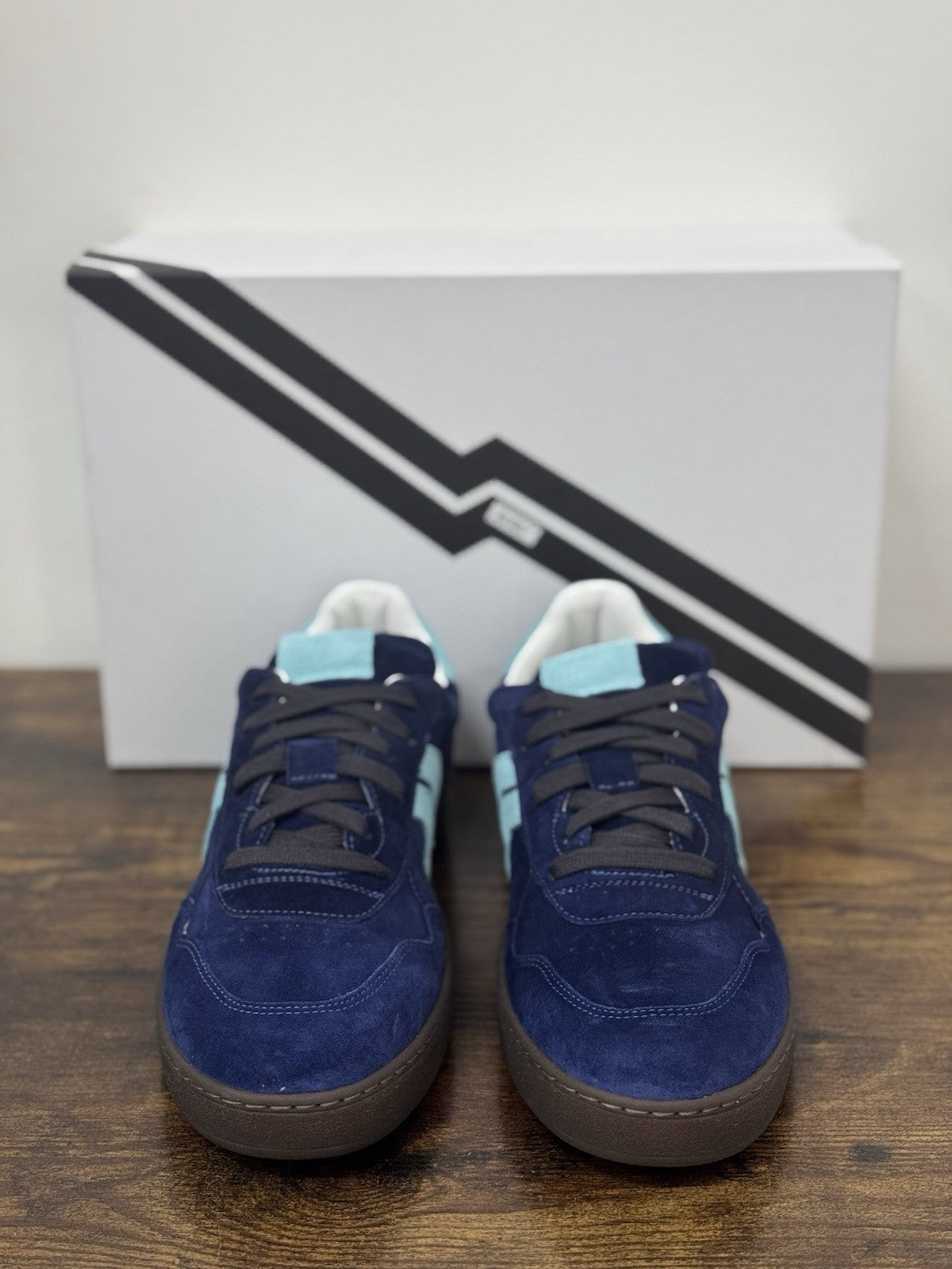 Strype Sneaker Pelle Suede Blu  Memory Foam Casual Uomo 42