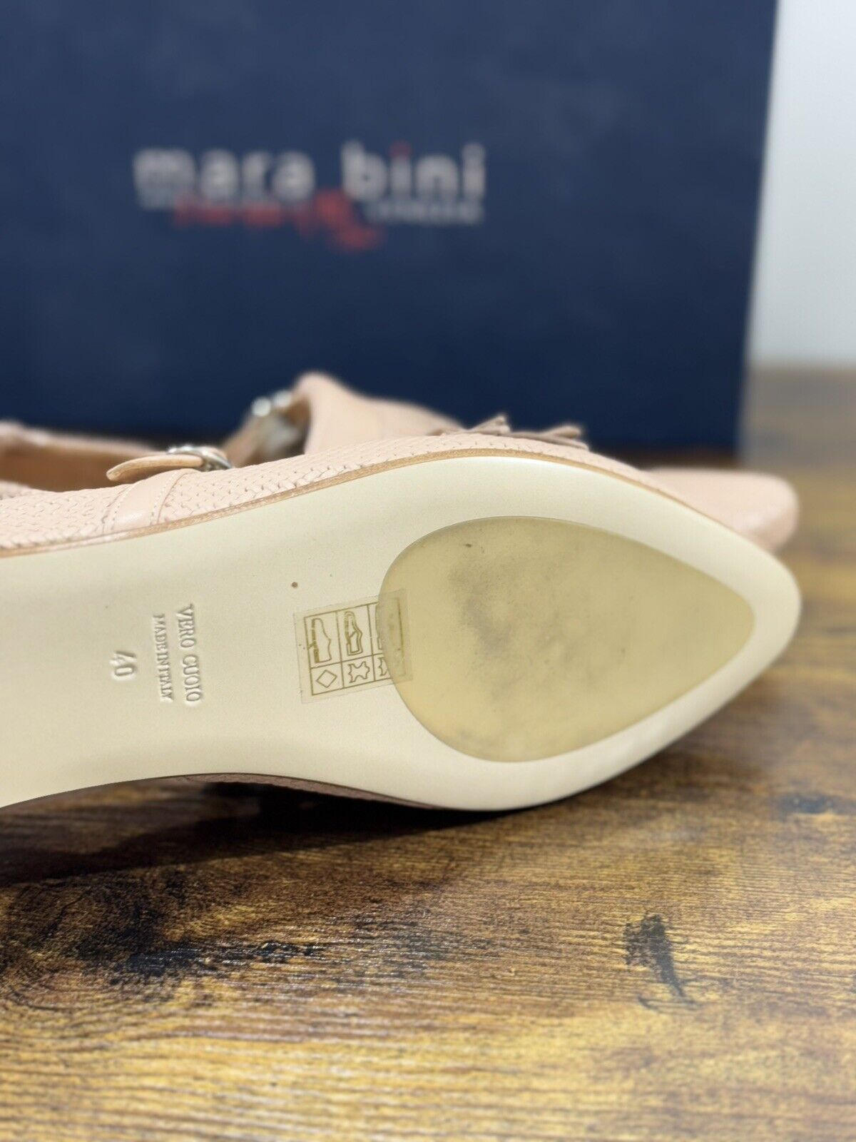 Mara Bini Ballerina   Donna Pelle Cipria     Handmade Sacchetto 40