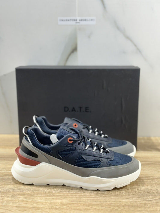 D.A.T.E Fuga Method  Gray Blu   Uomo  sneaker Pelle    Casual Shoes 42