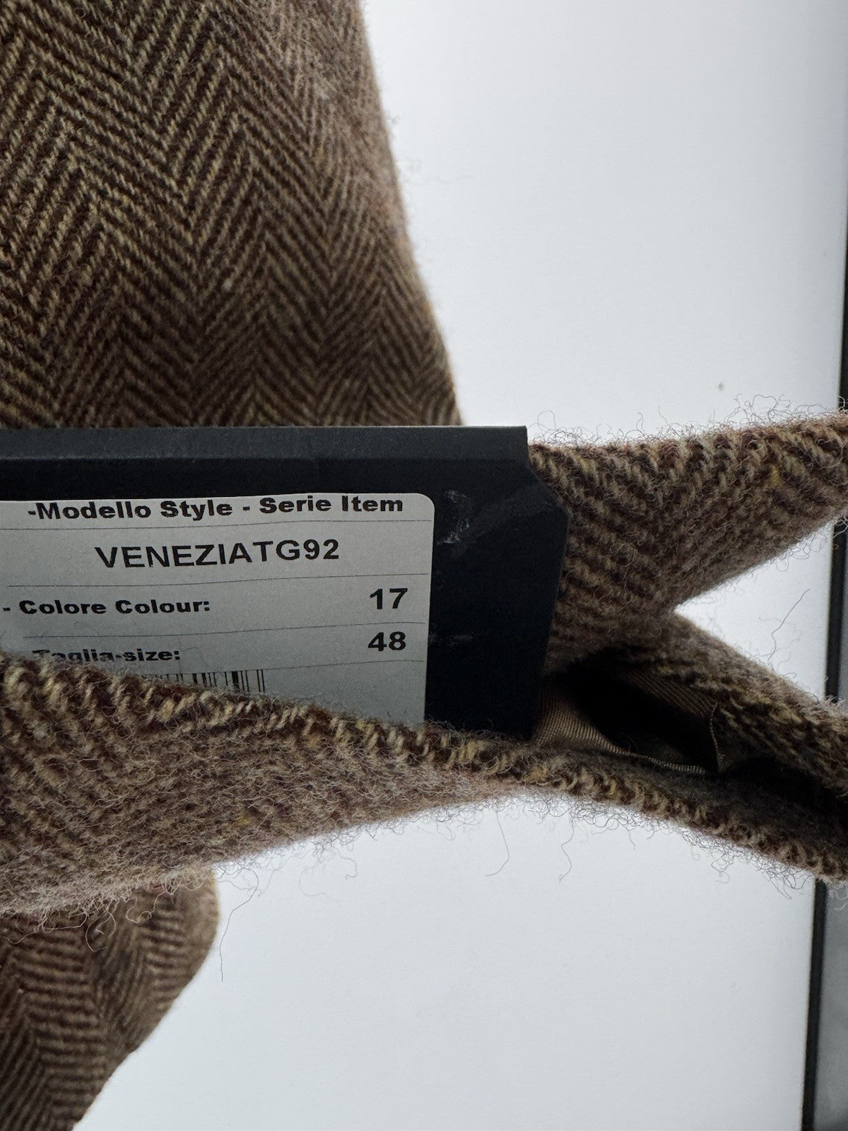 Breras Milano Giacca 100% Lana Vergine Spigata  Moro Uomo 48