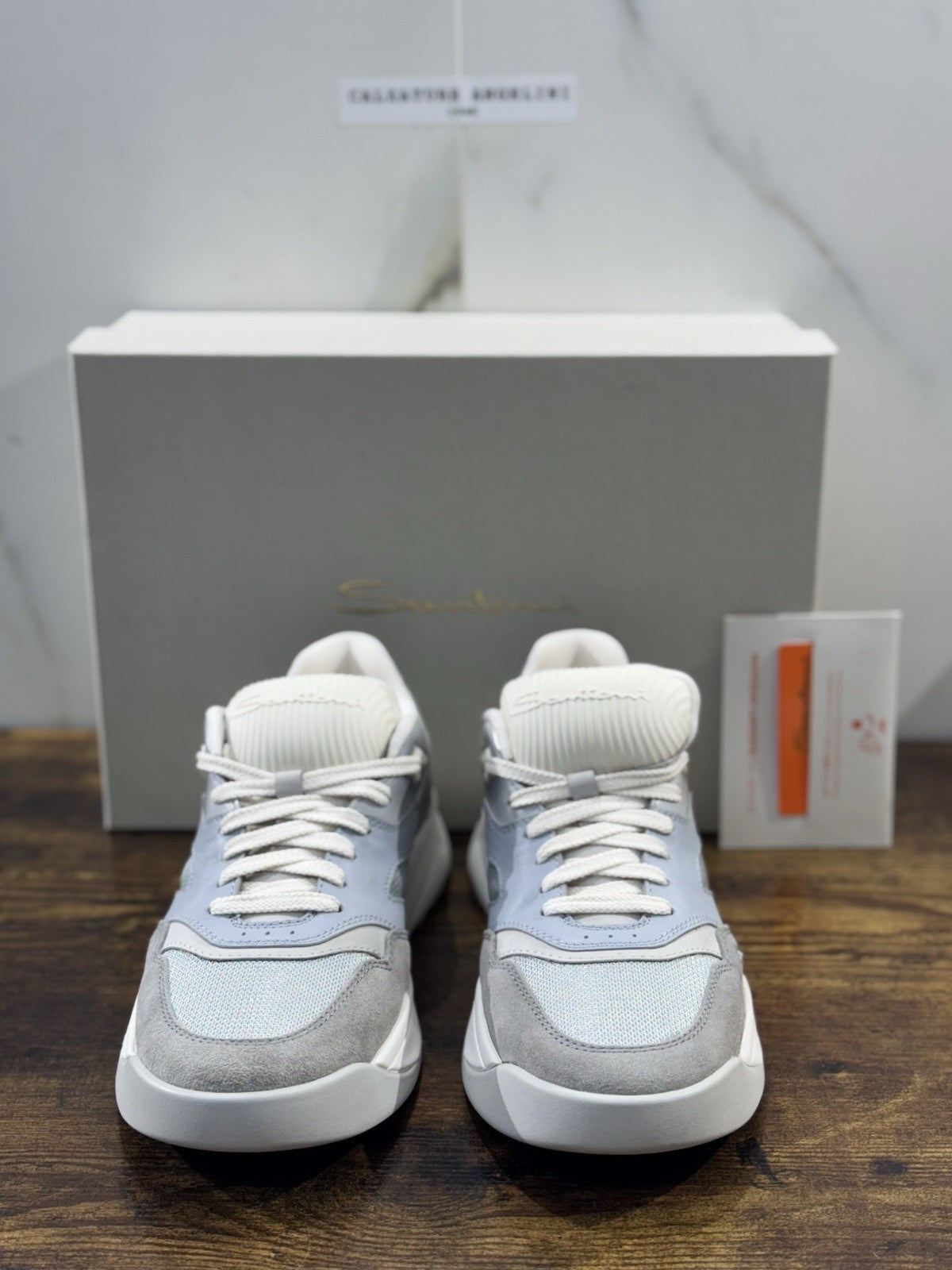 Santoni Sneaker Suede Grey   Hy Run Luxury Men Santoni Shoes  Uomo 39.5