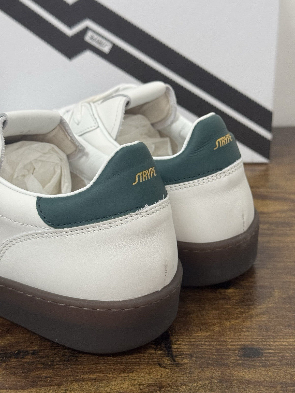 Strype Sneaker Pelle Bianca Memory Foam Casual Uomo 40