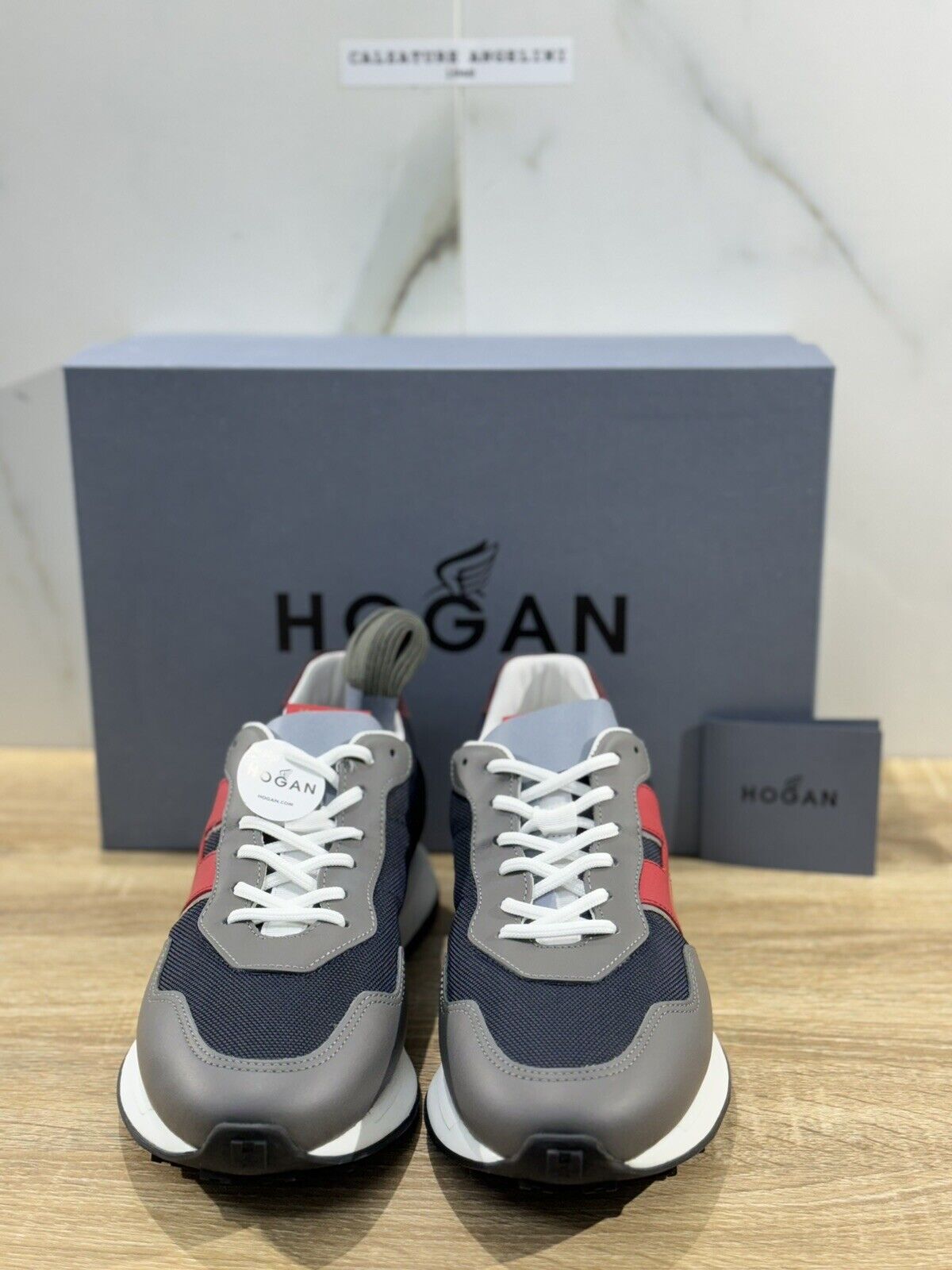 Hogan H601 uomo sneaker Pelle Grey Blu   memory foam Luxury Hogan Men Shoes 42