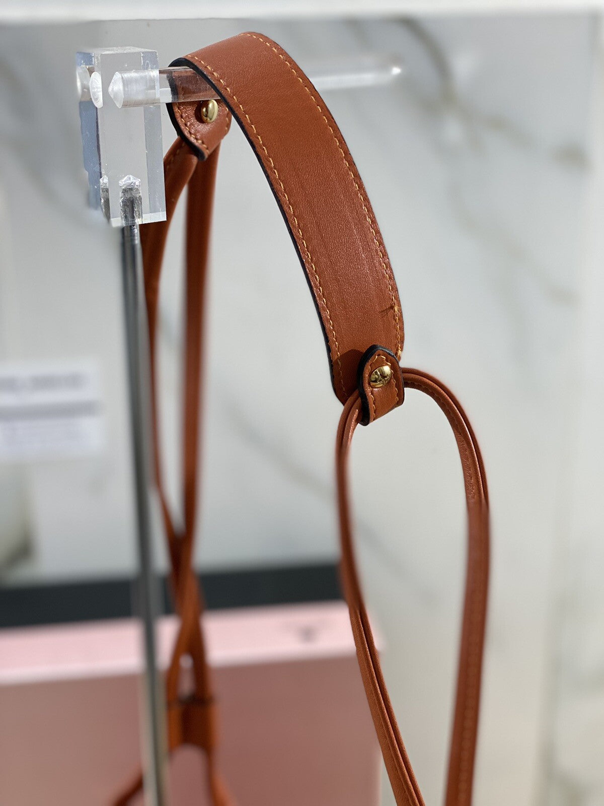 L’arianna Borsa donna in pelle Mattone  secchiello made in italy pelle