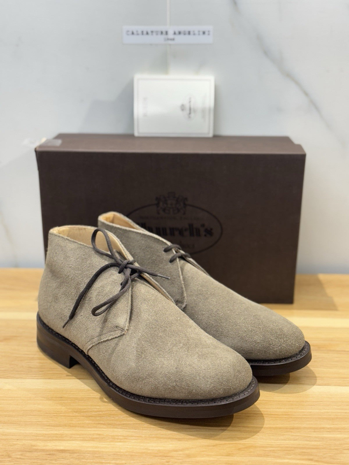 Church’s Ryder 3 81 Polacchino Suede Mud  Luxury Church’s Uomo 40.5