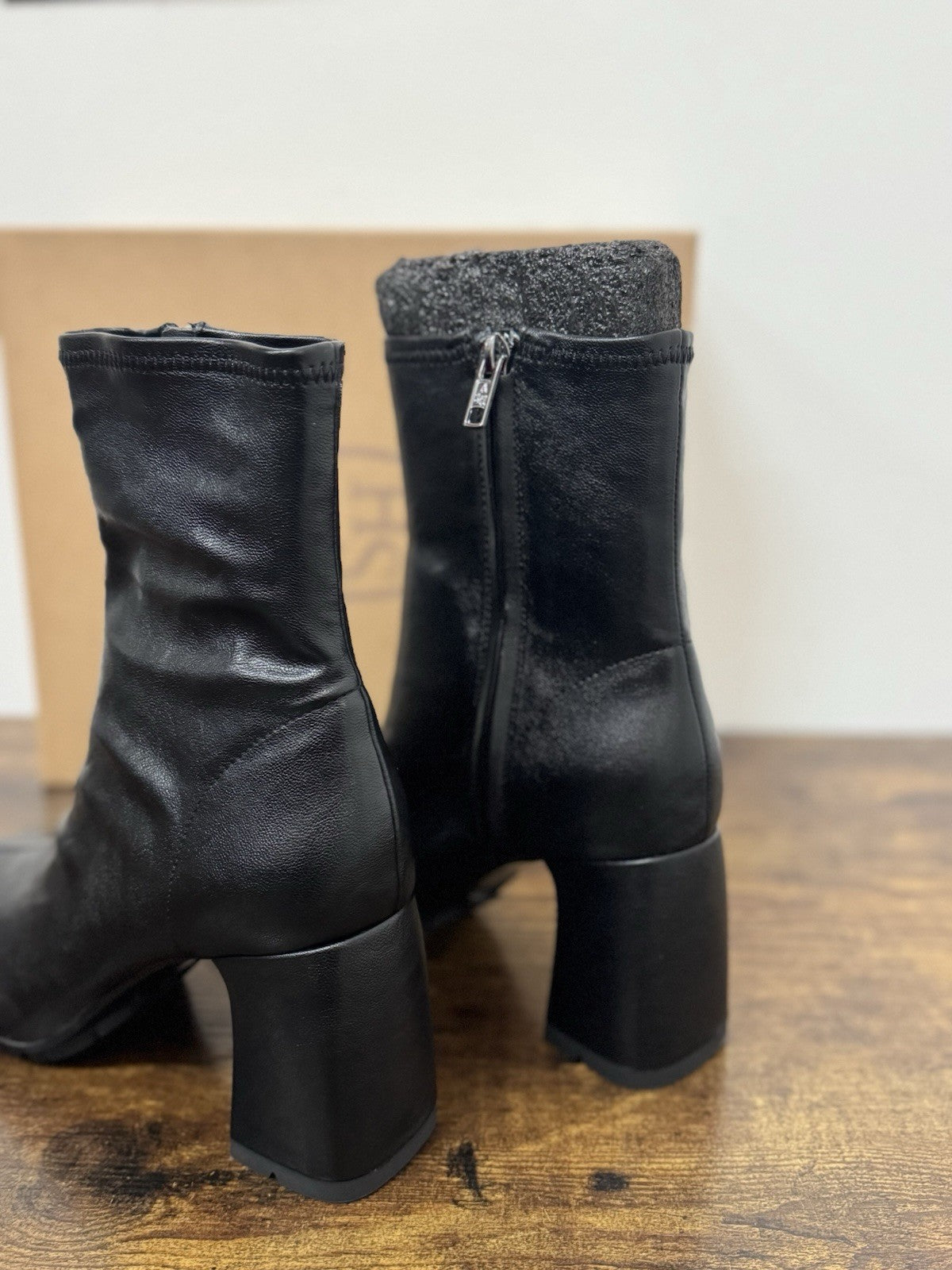 Ash Eclat Bis Pelle Nero Stivaletto Casual Boot Donna 40