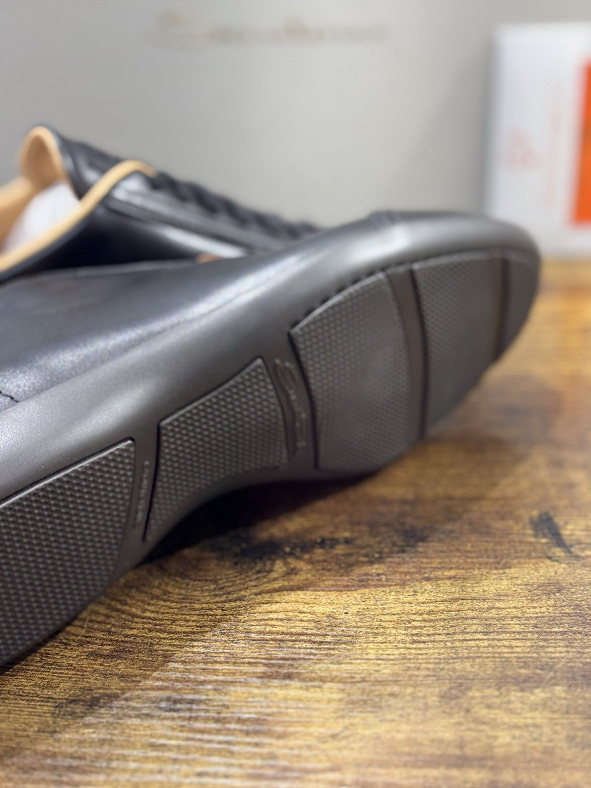 Santoni Sneaker Racer Pelle Nera    Luxury Santoni Scarpe Uomo 42.5