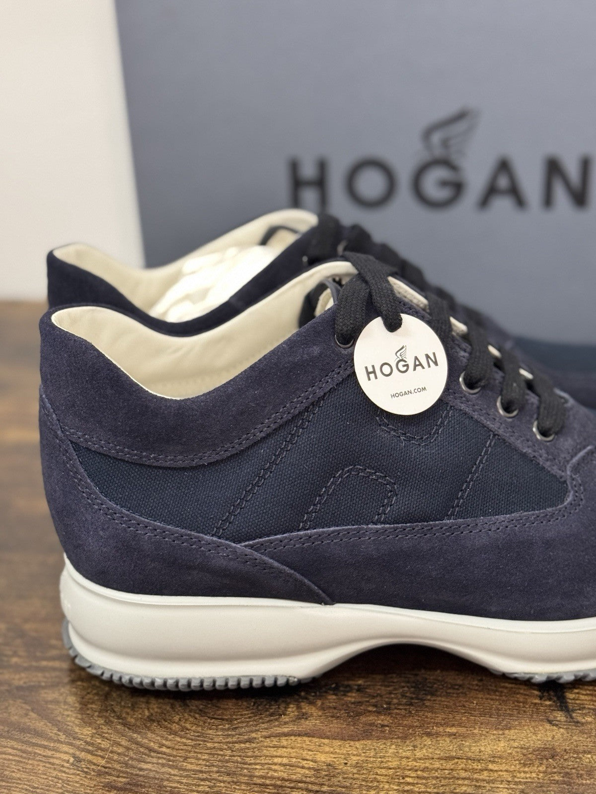 Hogan Interactive Icon Pelle Suede Blu  Casual Sneaker Hogan Uomo 41