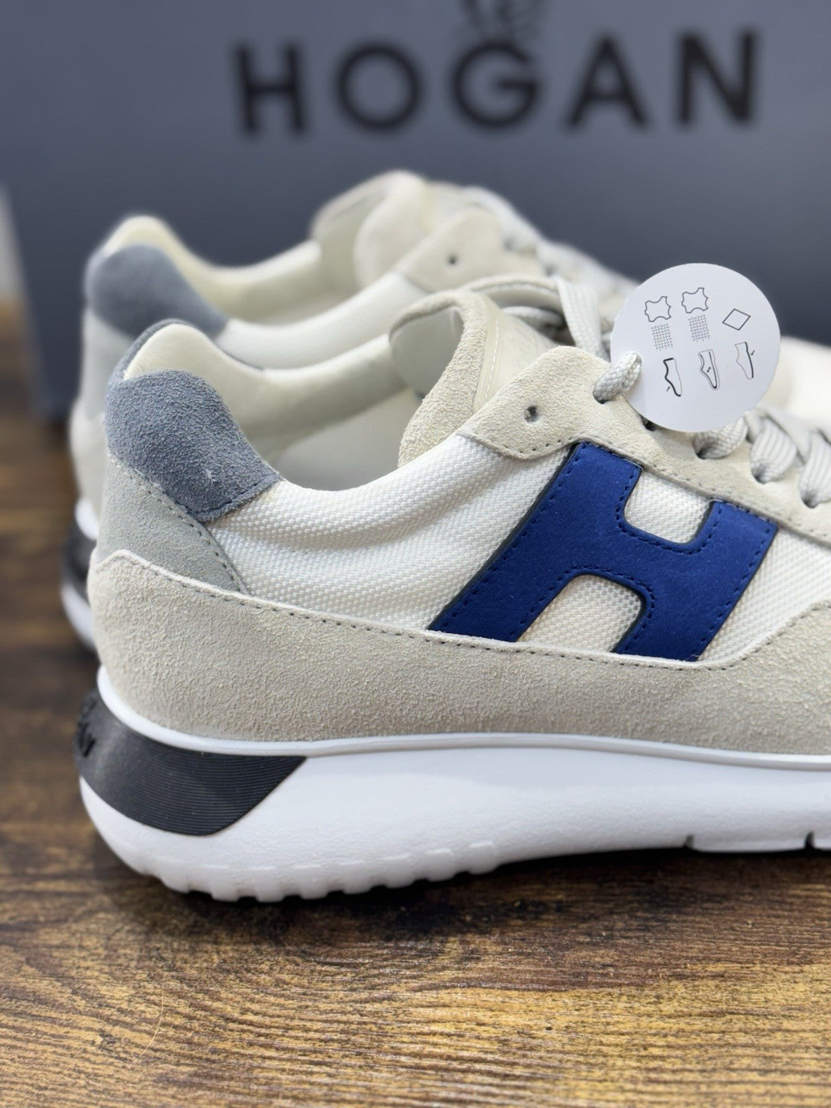 Hogan Interactive 3 Pelle Suede Ghiaccio Blu Casual Hogan Uomo 43