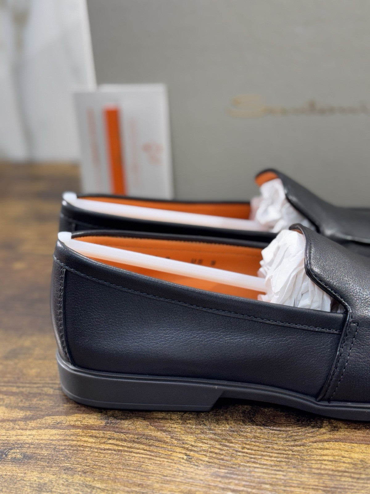 Santoni Mocassino Pelle Nero Luxury Santoni Scarpe Uomo 42
