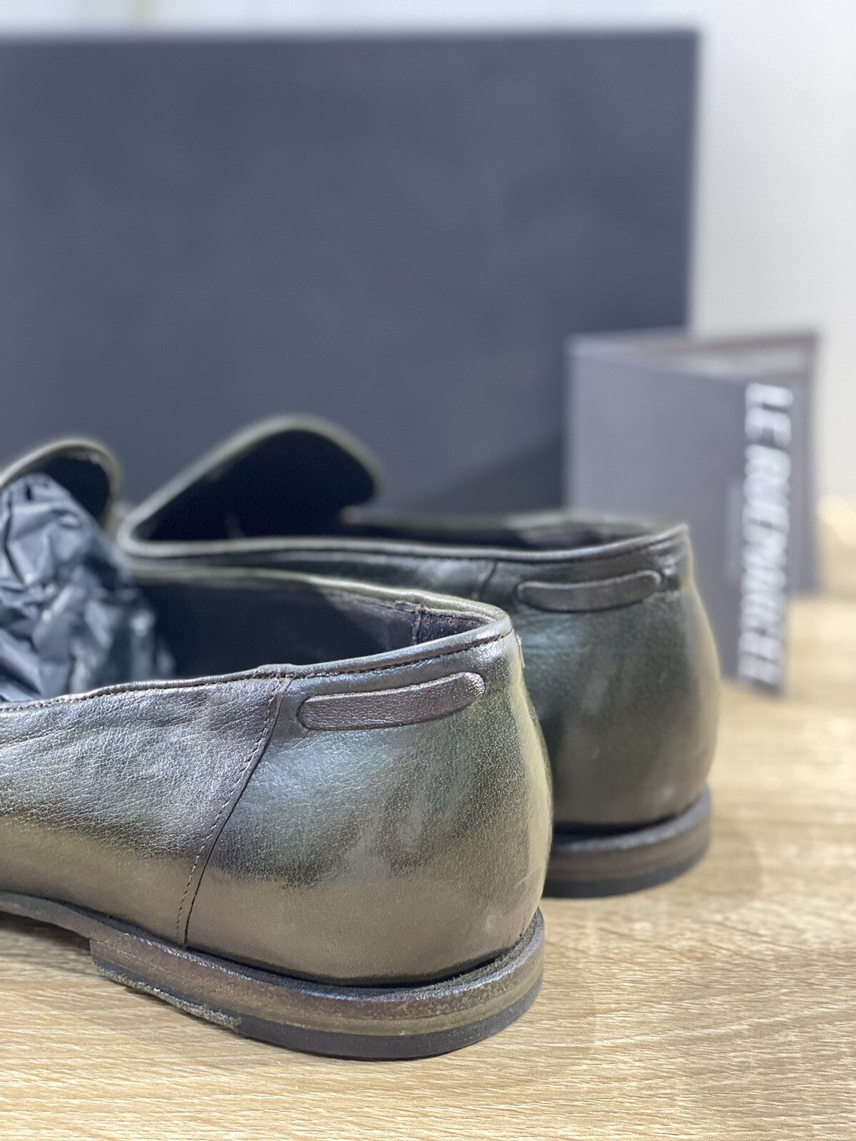 Le Rue Marcel Mocassino Uomo In Pelle Verdone Fully Made In Italy 44
