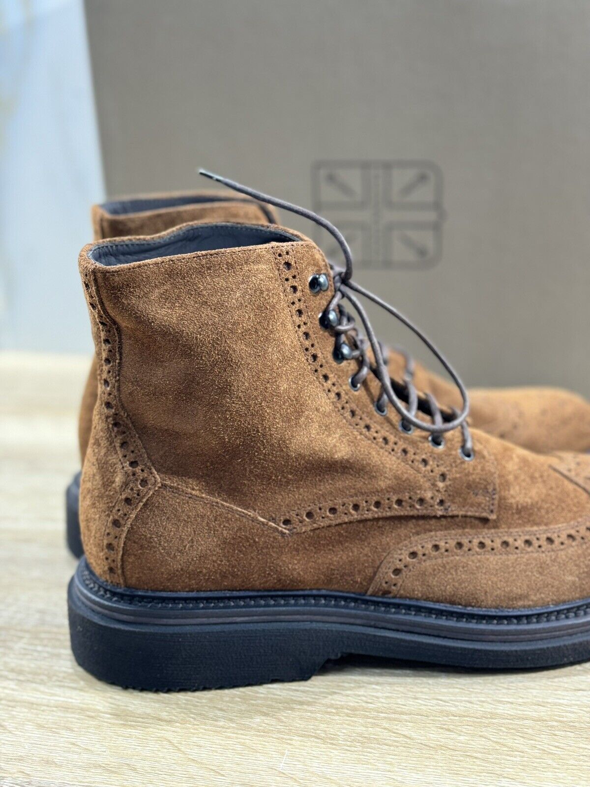 Pantanetti Polacchino Uomo Suede Cuoio Luxury Men Boot Handmade Pantanetti 44