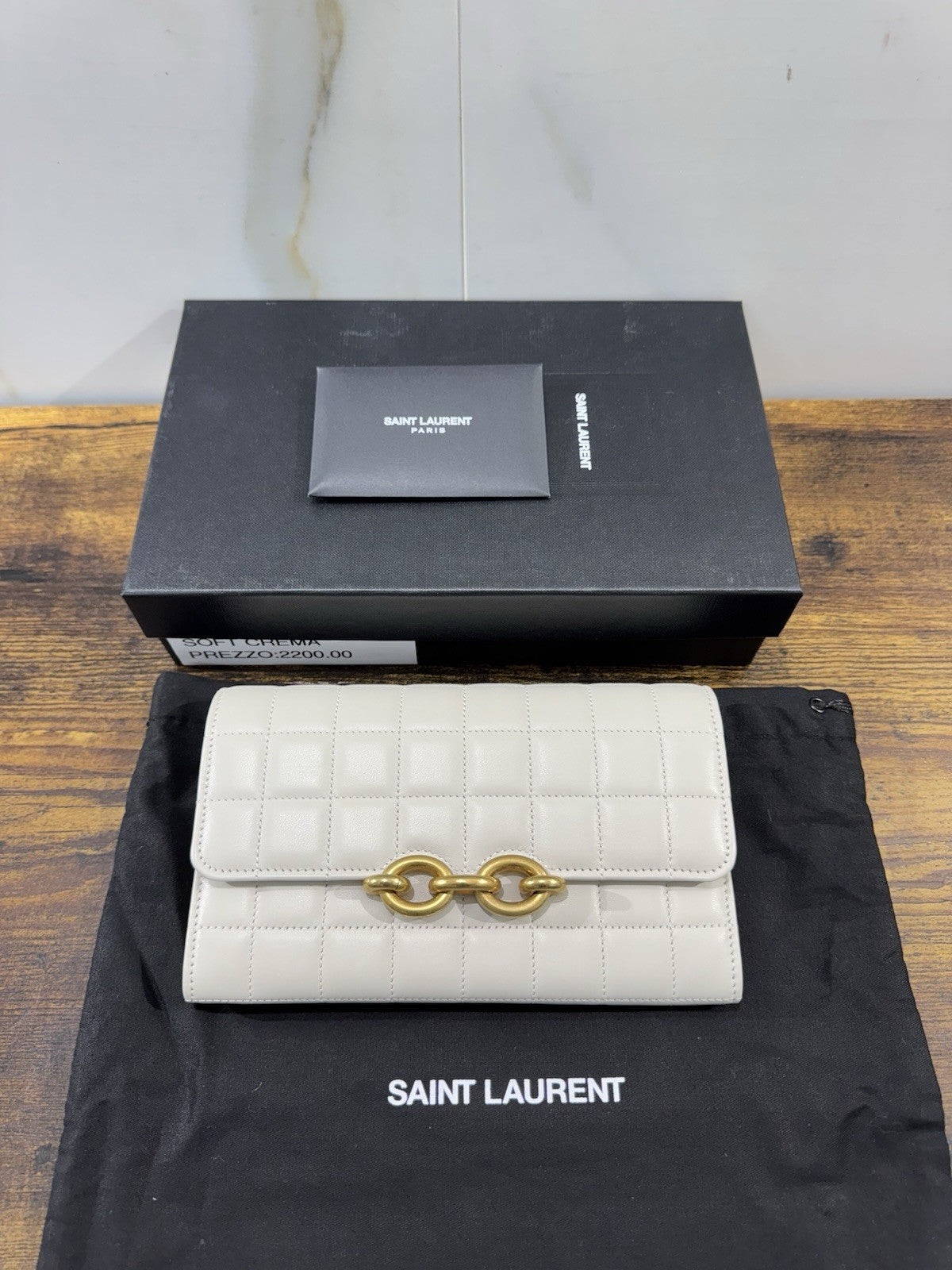 Saint Laurent Le Maillon Pelle Bianco Off Luxury Saint Laurent Bag Donna 