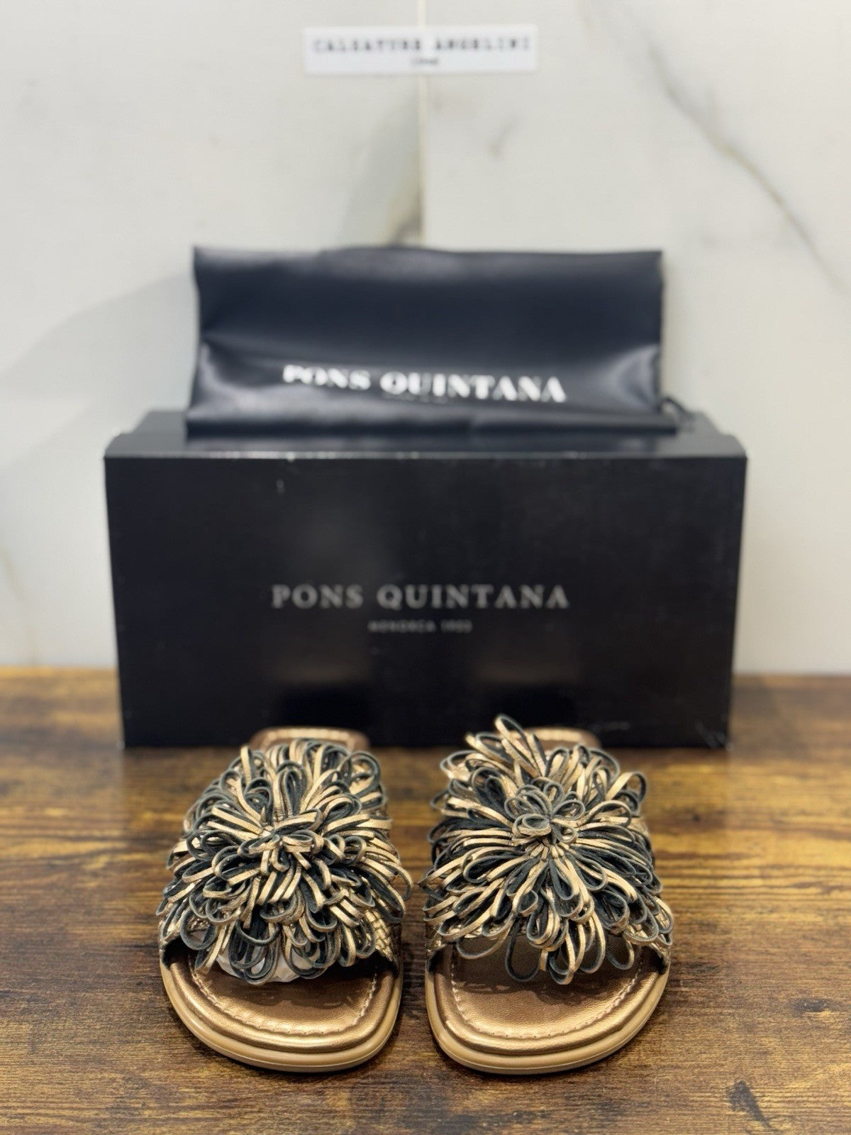 Pons Quintana Sandalo Tina  Donna   Pelle Bronzo     Handmade  37