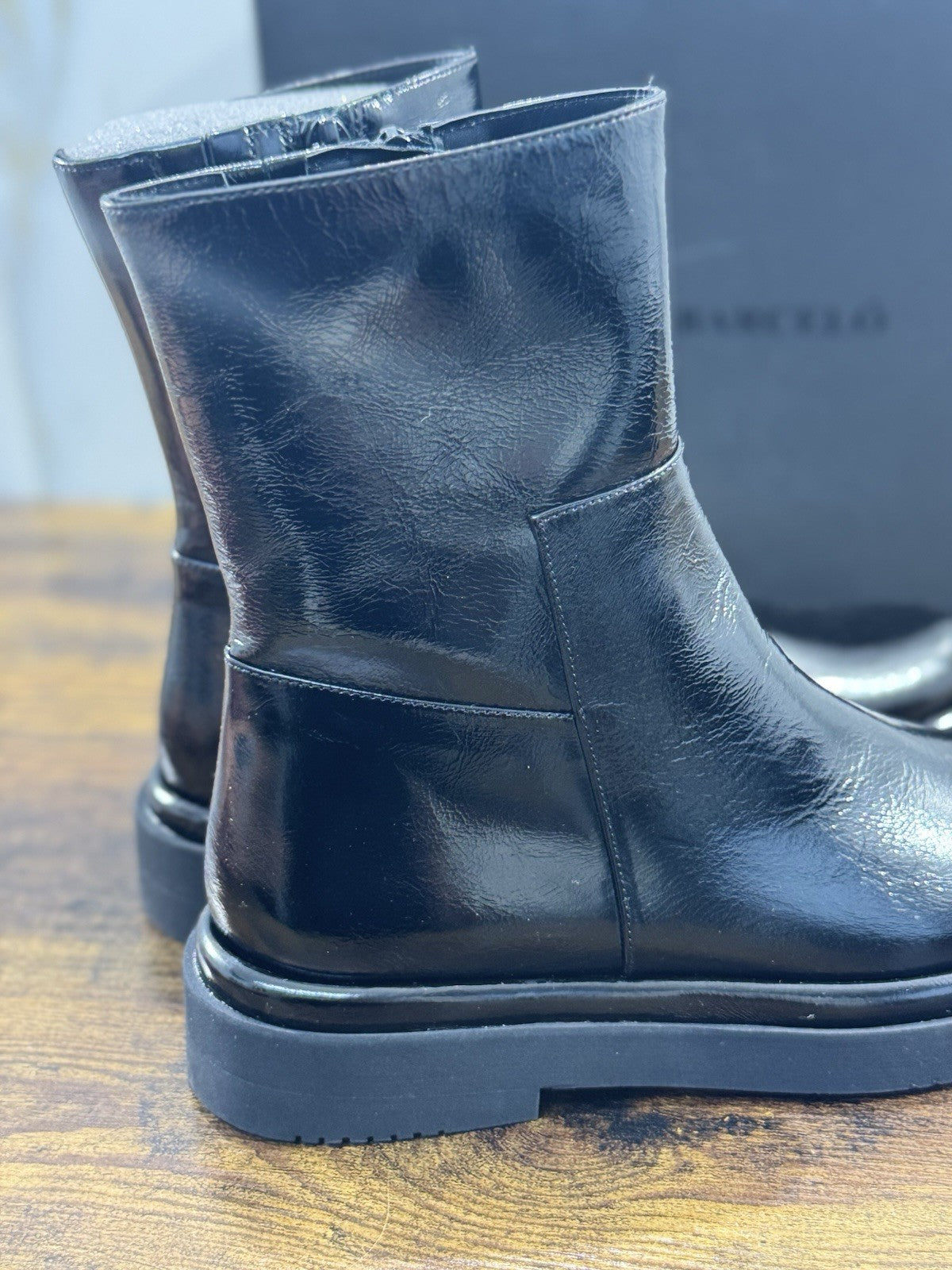 paloma barcelo Chelsea Boot  Carla pelle Nera luxury boot 38