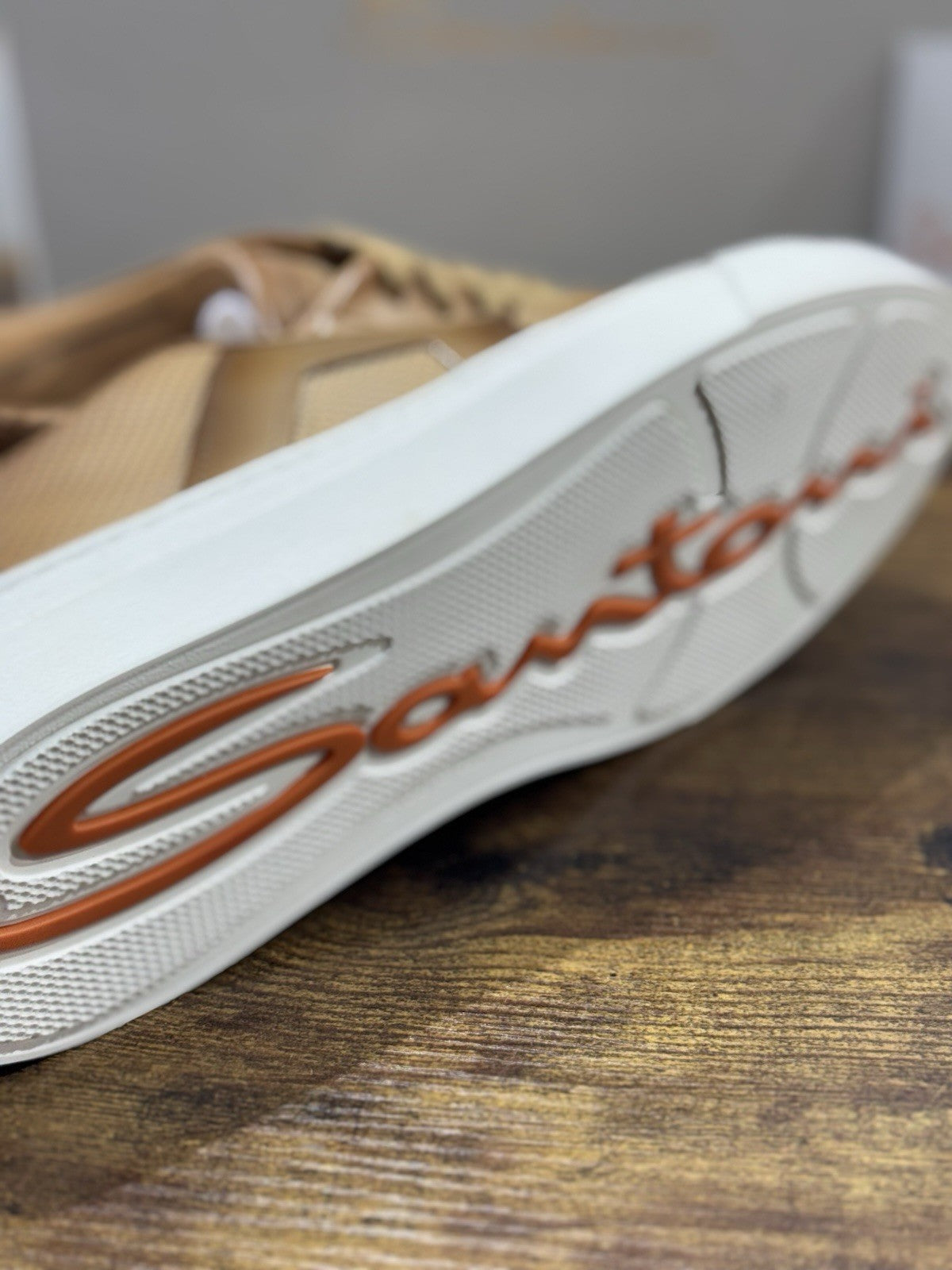 Santoni Sneaker DBS  Pelle Pelle Beige    Luxury Santoni Scarpe Uomo 42