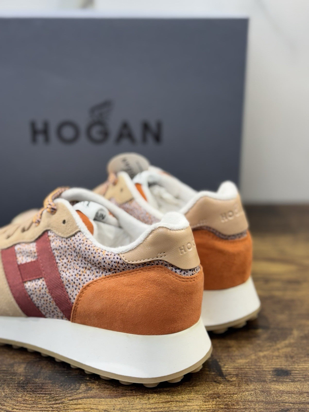 Hogan H429 H Nastro Suede Beige  Luxury Hogan Woman  38