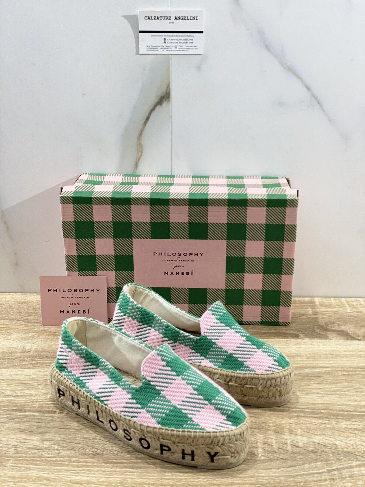 Manebi’ Espadrillas donna limited edition philosophy Verde  Rosa 36