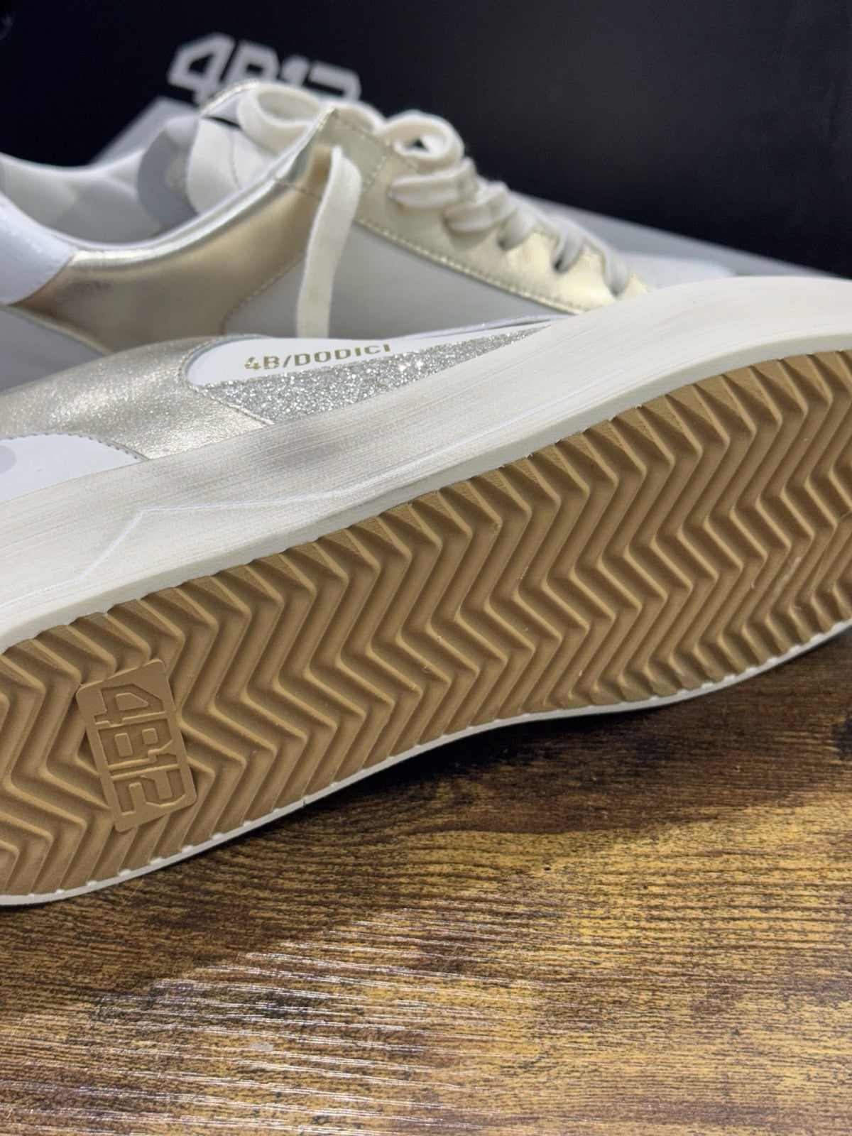 4B12 Sneaker Kyle  Pelle Bianco Casual Sneaker Donna 38