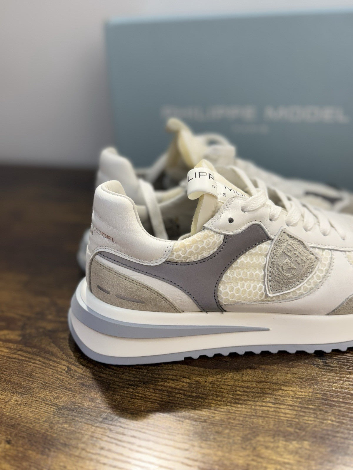 Philippe Model Olympique Low  Sneaker Pelle Bianca      Casual Uomo 45