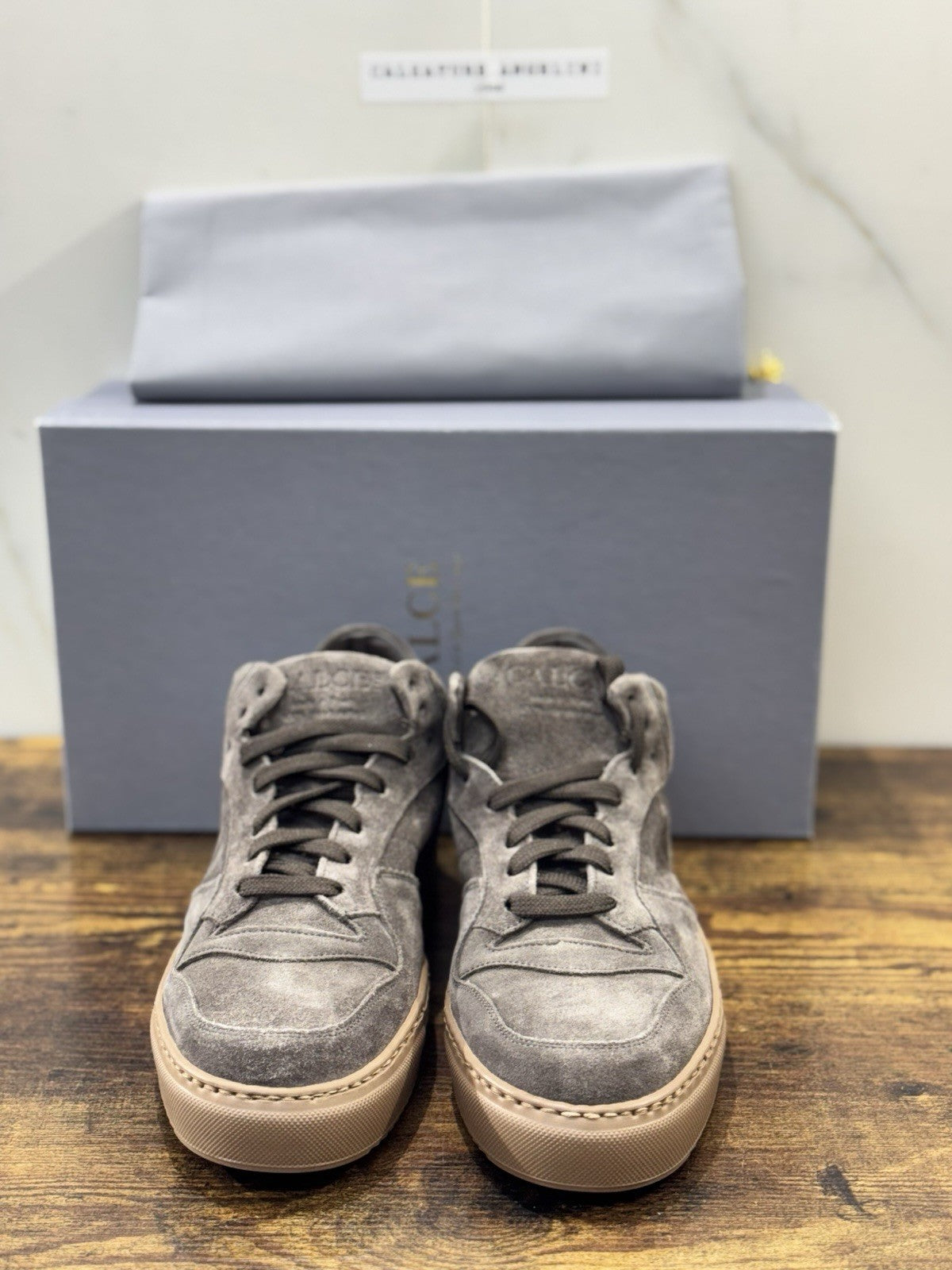 Calce Scarpa Uomo Sneaker Suede Lavagna   Top Quality Uomo 44