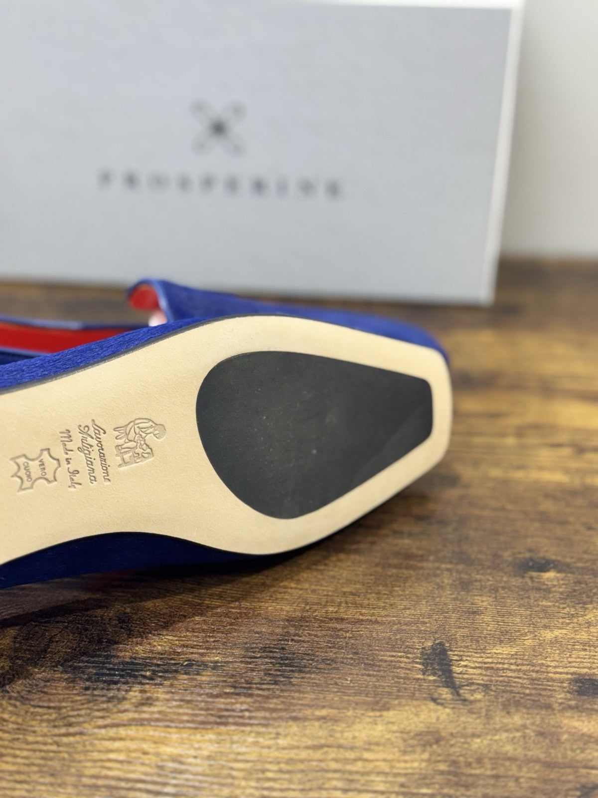 Prosperine mocassino donna in Cavallino      luxury made in italy 41 Bluette