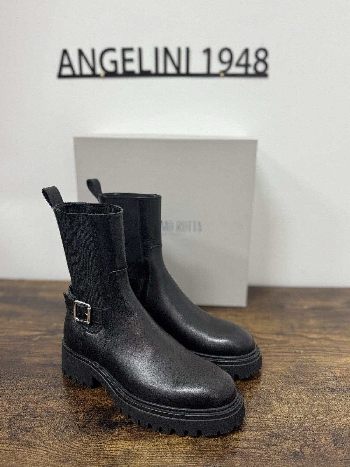 Guglielmo Rotta Stivaletto Combat  Pelle Nero Causal Boot Donna 41