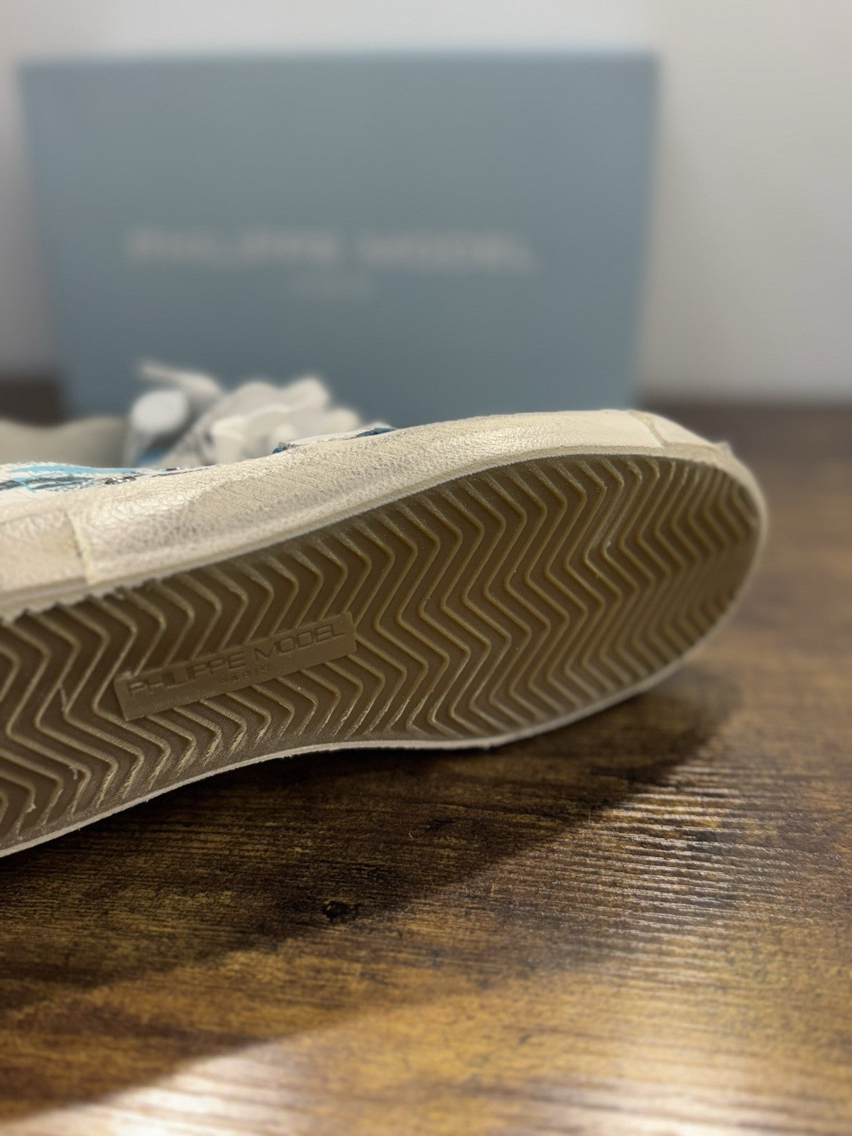 Philippe Model Paris Low Pelle Bianca Limited Edition   Casual Sneaker Uomo 45