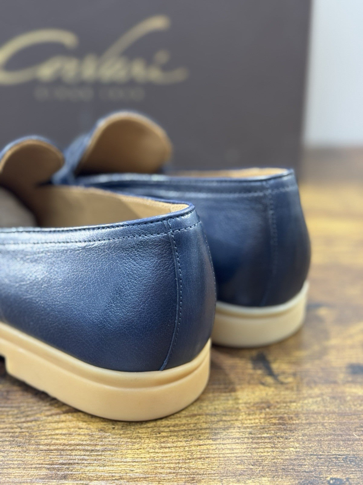 Corvari Scarpa Uomo Mocassino Summer Walk Pelle Blu  Casual Corvari Uomo 40