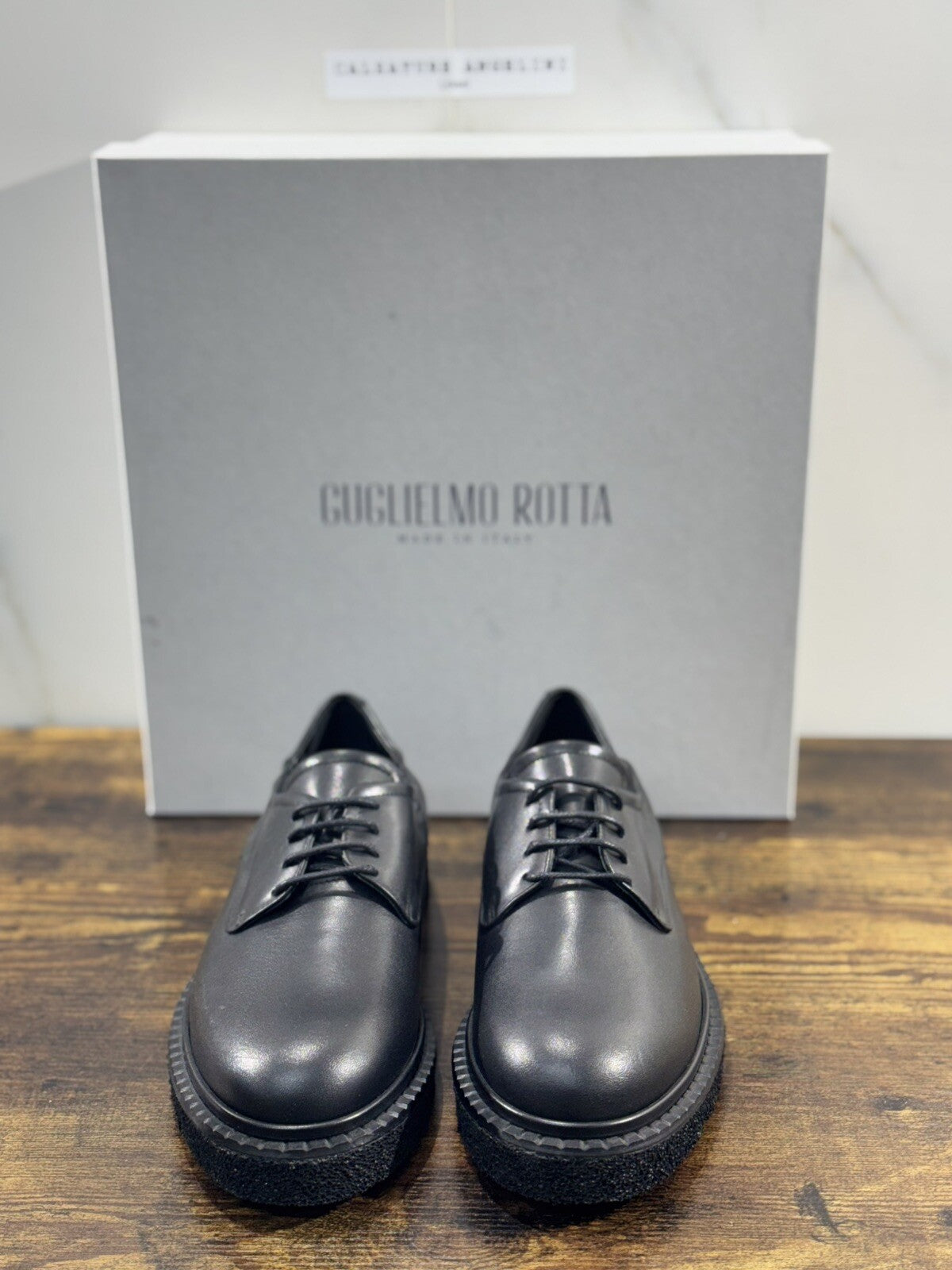 Guglielmo Rotta Derby  Donna Pelle Nero Extra Light Made In Italy 41