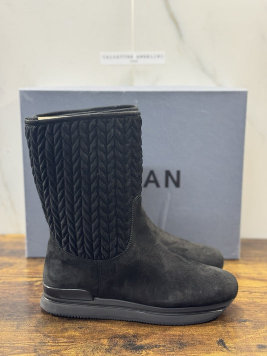 Hogan   Stivaletto  Suede Nero H222 Winter Boot   Casual Hogan Donna 38.5