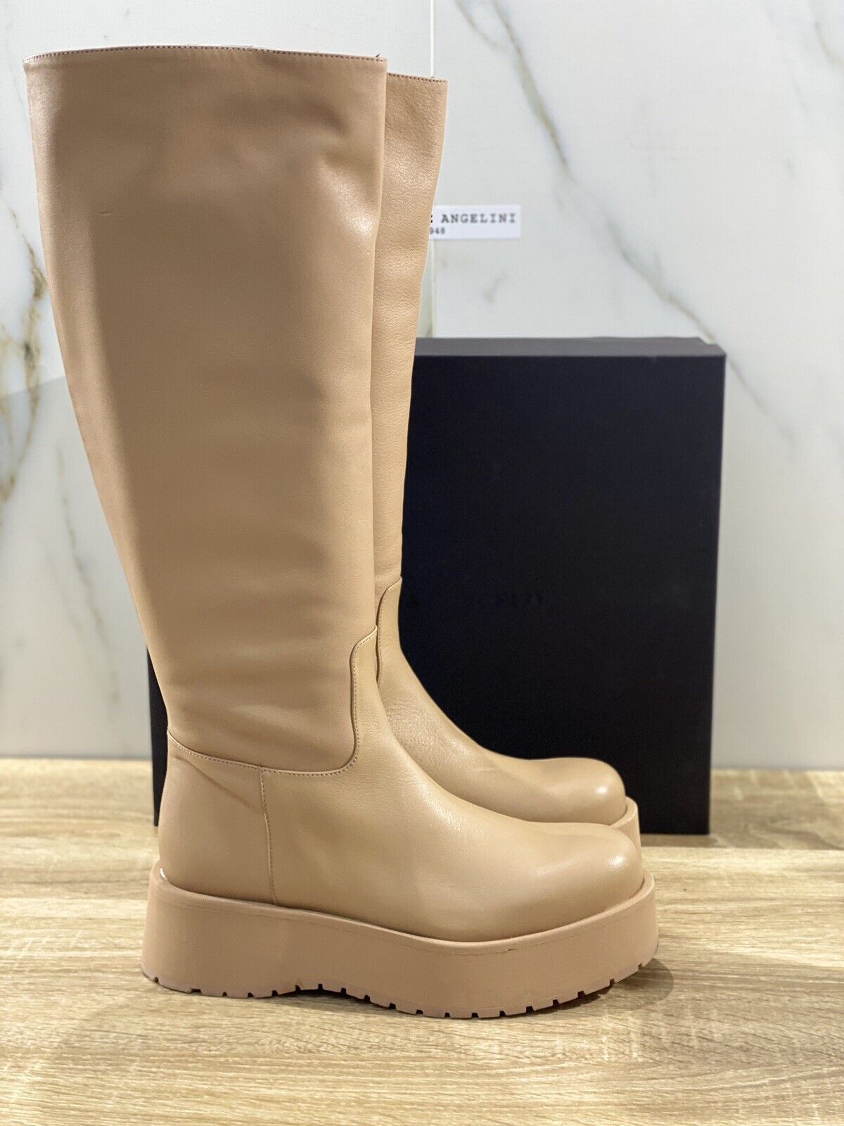 Paloma Barcelo’ Stivale donna  Gema  pelle nocciola luxury boot 38