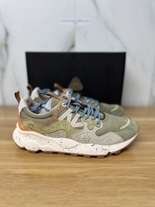 Flower Mountain Yamano 3 Taupe Green Light Casual Sneaker Uomo 42