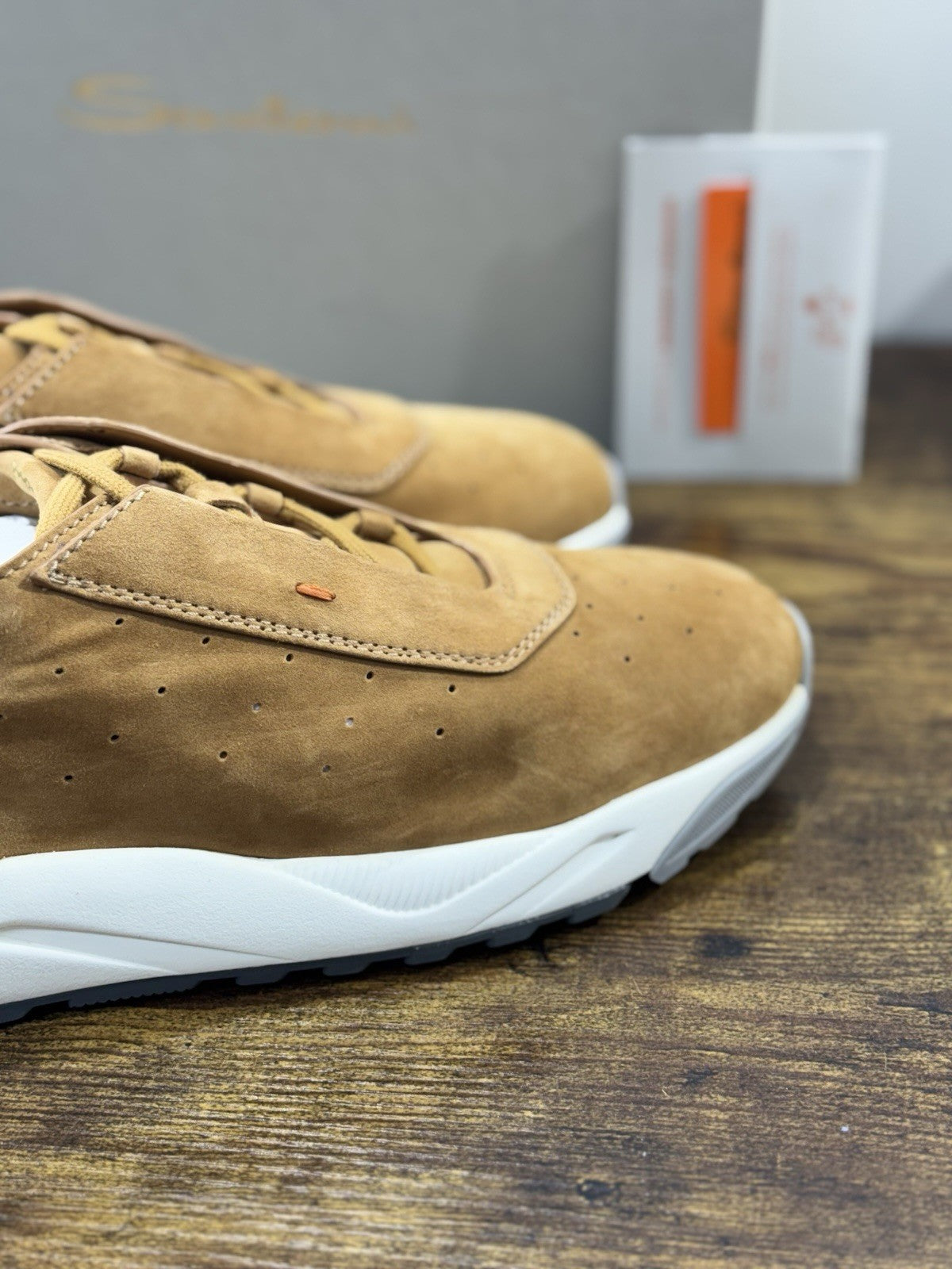 Santoni Innova Sneaker Light Beige  Pelle Casual Men Shoes Santoni Innova 9