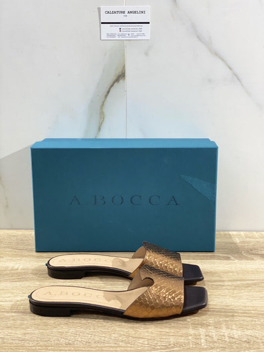 A.Bocca sandalo donna Pitone Rum  luxury woman sandal A.Bocca  36