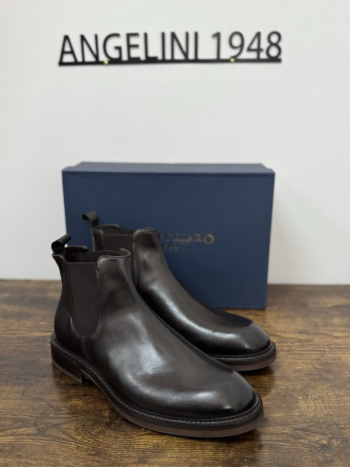 Marechiaro 1962 Chelsea Boot Pelle Marrone Made In Italy Uomo 45