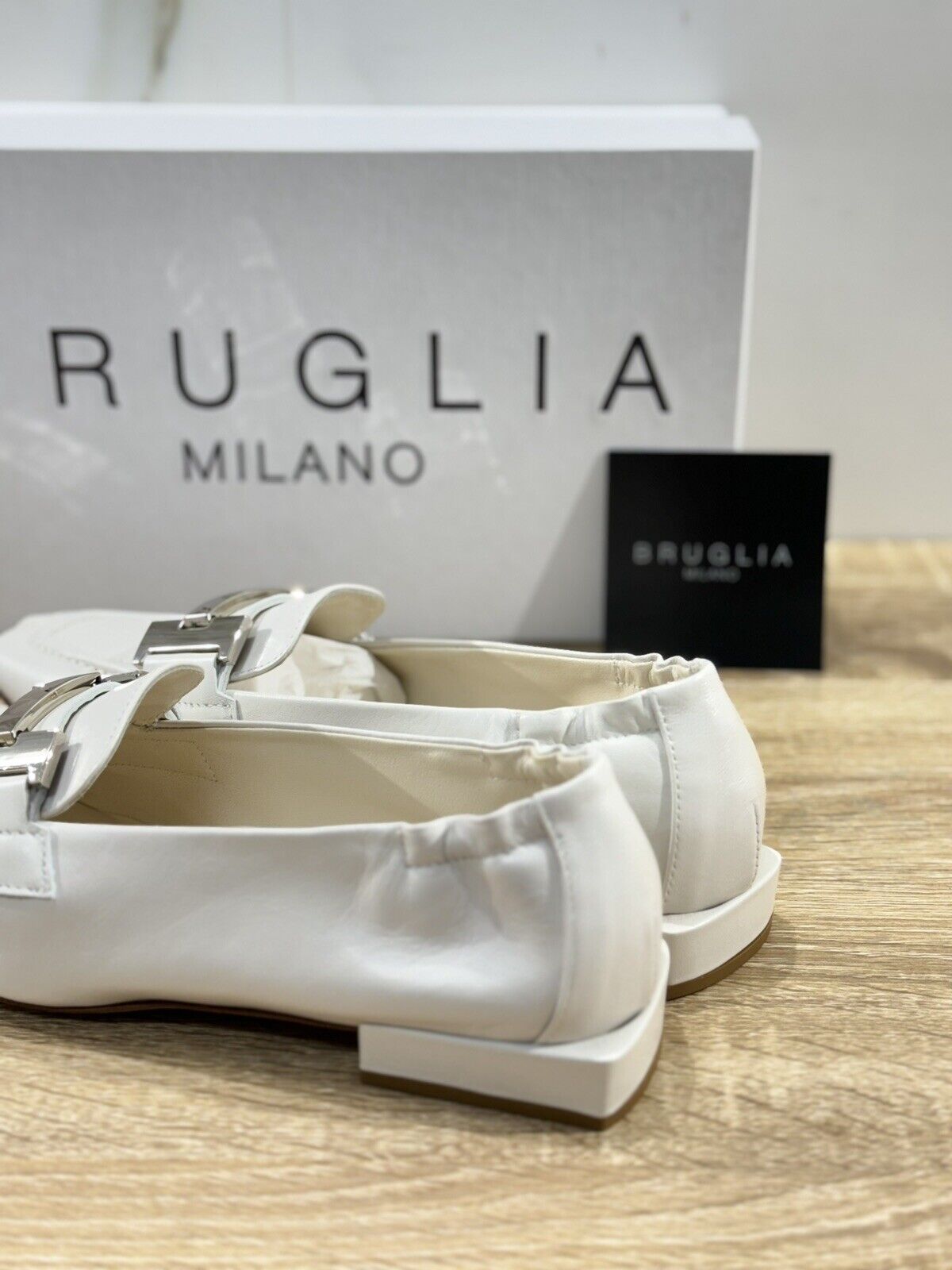 Bruglia Milano Mocassino Donna Bianco  Luxury Casual Loafer Handmade 38