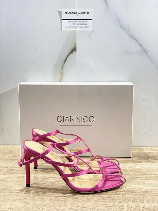 Giannico Sandalo Donna Kayla In Raso Pink Luxury Woman Sandal Giannico 37