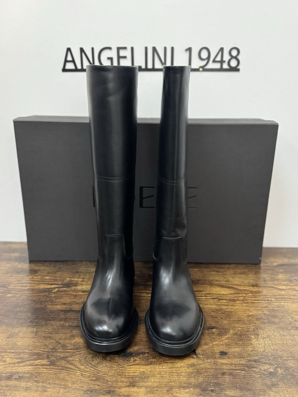 Poeve Stivale Cavallerizzo Pelle Nero   Casual Boot Donna 36