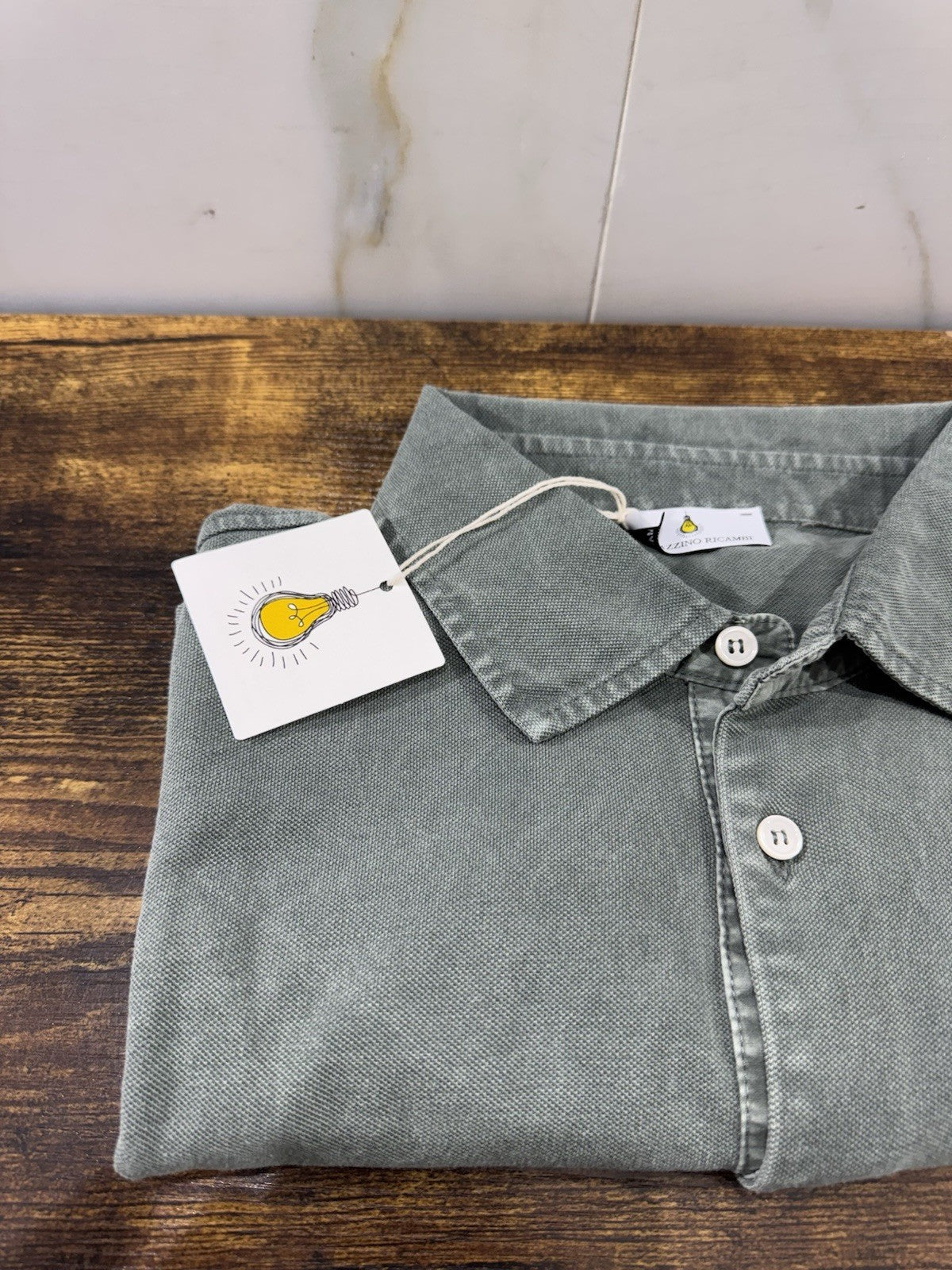 Magazzino Ricambi Polo In Piquet Green Made In Italy Uomo 50