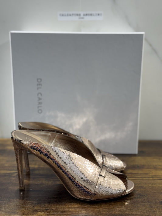 Del Carlo Sandalo    Pelle Nude   Luxury Made In Italy Sandal  Donna 41