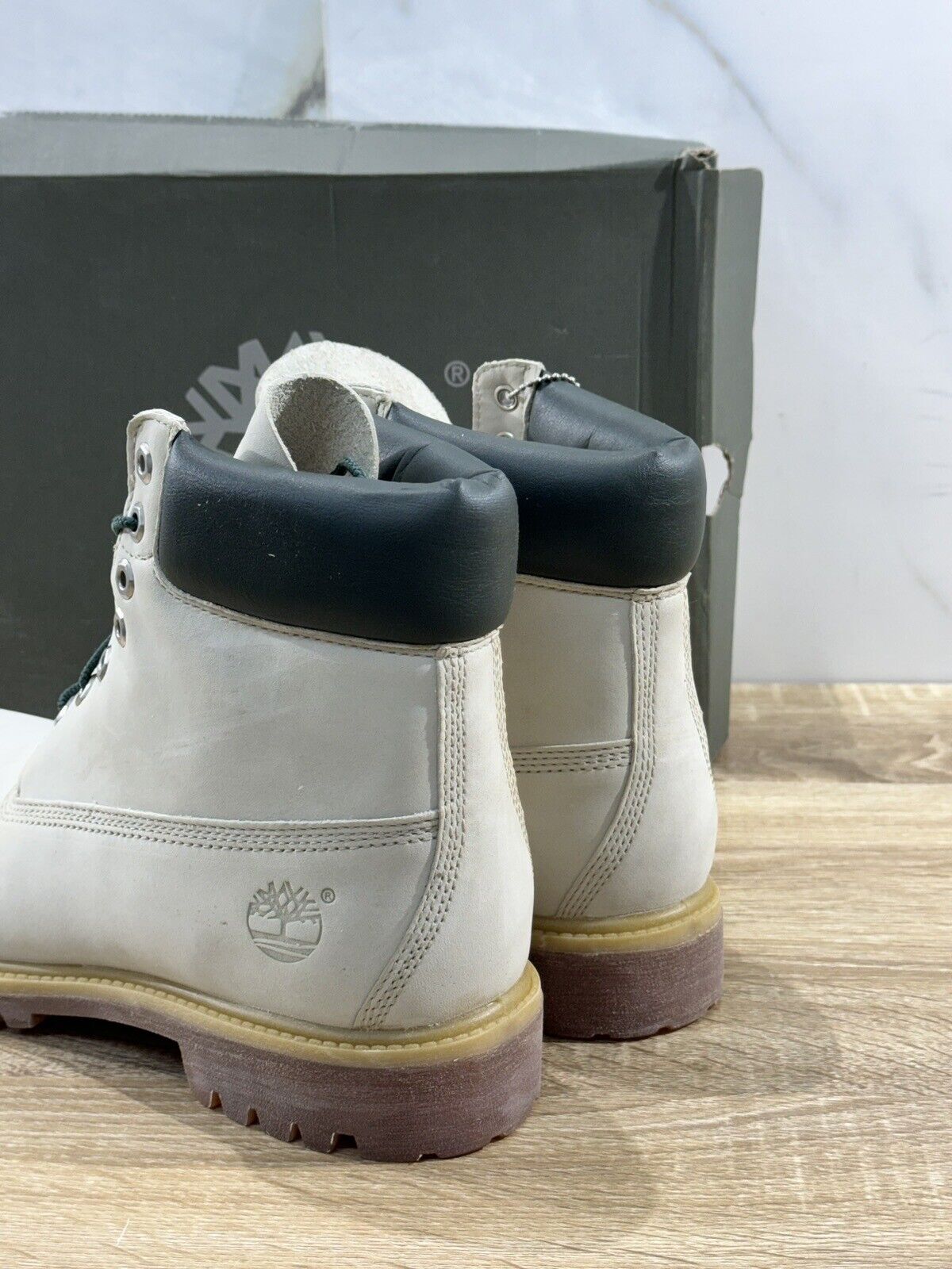 Timberland 6 Inch Pelle Nabuk Bianco Uomo Boot Timberland Icon Waterproof 44