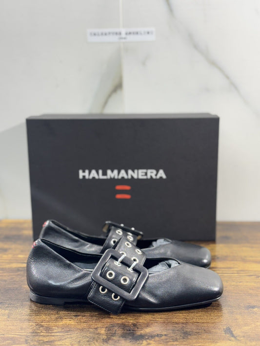 Halmanera Ballerina  Donna Peg 14 In Pelle Nera Super  Soft  Luxury Shoes 41