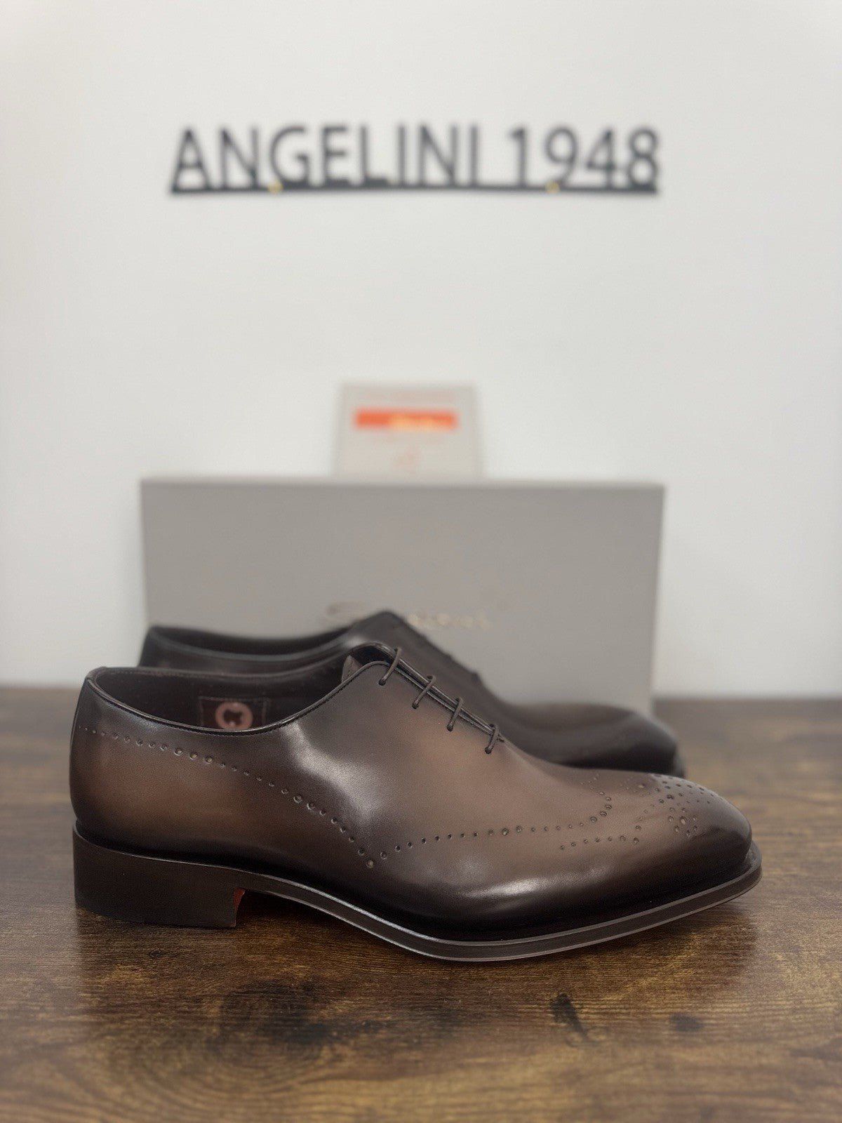Santoni Stringata 4 Fori Goodyear Pelle Dark Brown Luxury Casual Santoni 45
