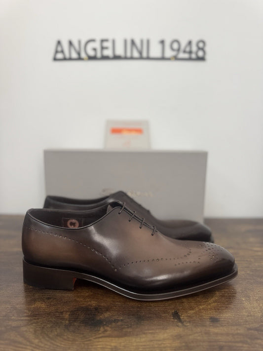 Santoni Stringata 4 Fori Goodyear Pelle Dark Brown Luxury Casual Santoni 45